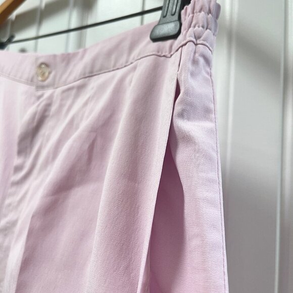 Vintage High-Waisted Zipper Button Trousers Lavender Pink - Picture 4 of 9